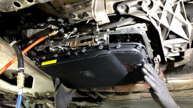 BMW E61 výmena oleja v automatickej prevodovke ZF 6HP s preplachom